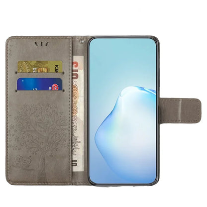 Phone Case for Honor 200 Lite Shell Imprinted Owl Tree Stand Leather Cover