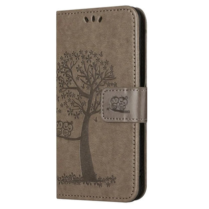 Phone Case for Honor 200 Lite Shell Imprinted Owl Tree Stand Leather Cover
