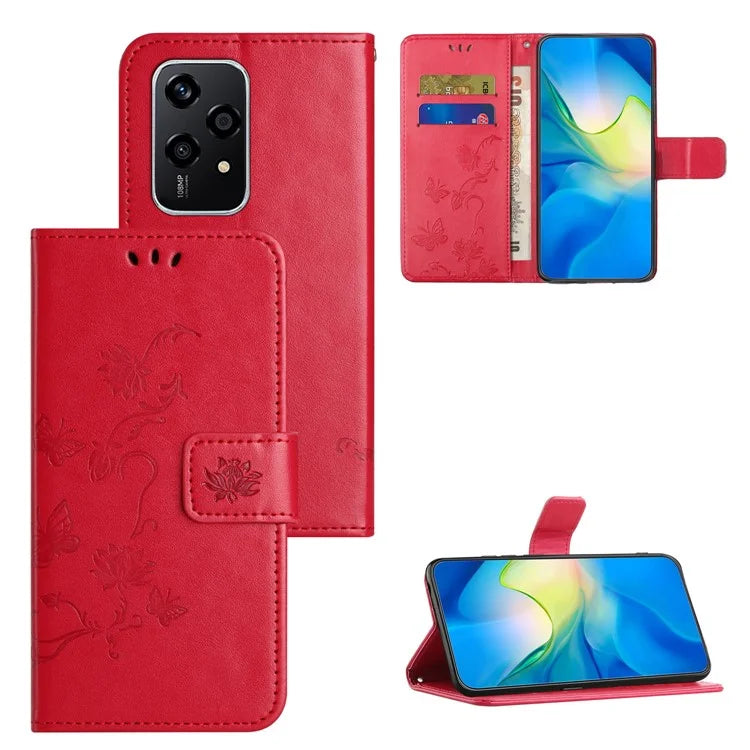 For Honor 200 Lite Case Butterfly Flower Leather Wallet Book Stand Phone Cover
