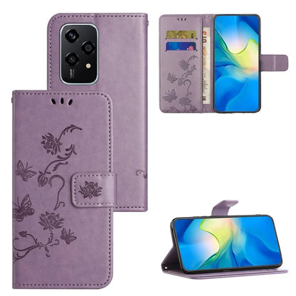 For Honor 200 Lite Case Butterfly Flower Leather Wallet Book Stand Phone Cover
