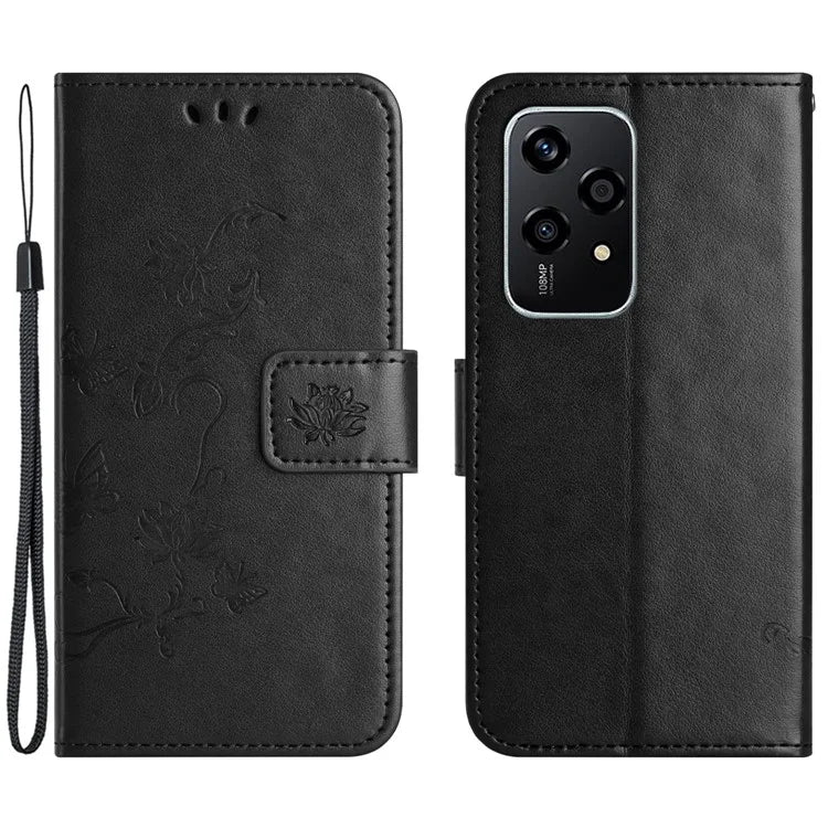 For Honor 200 Lite Case Butterfly Flower Leather Wallet Book Stand Phone Cover