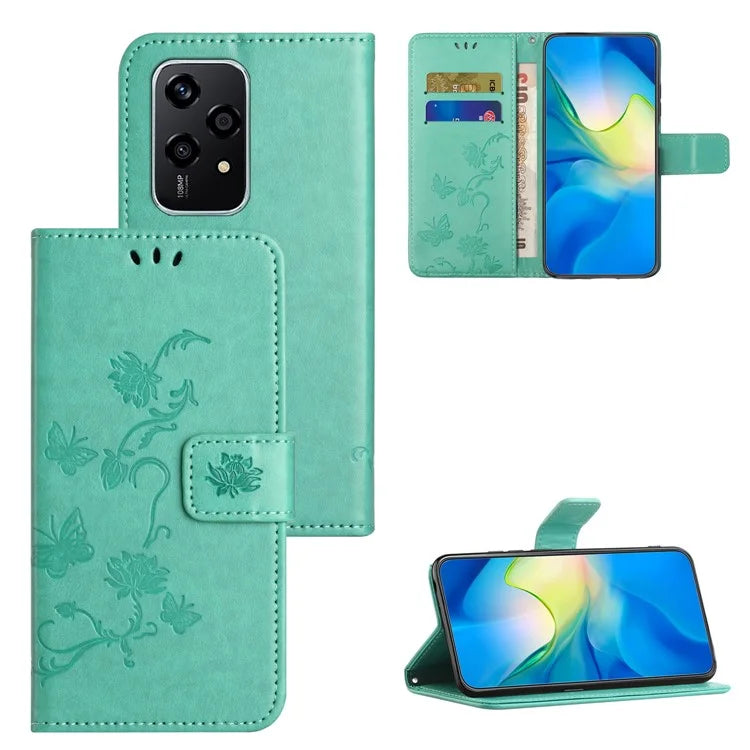 For Honor 200 Lite Case Butterfly Flower Leather Wallet Book Stand Phone Cover