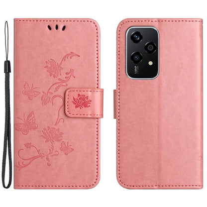 For Honor 200 Lite Case Butterfly Flower Leather Wallet Book Stand Phone Cover