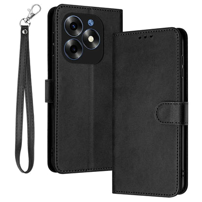 Shockproof Case for itel S23+ PU Leather Phone Cover with Strap