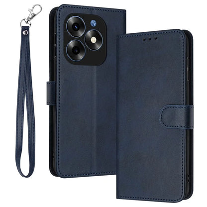 For itel A70 Case Leather Wallet Magnetic Clasp Flip Stand Mobile Phone Cover