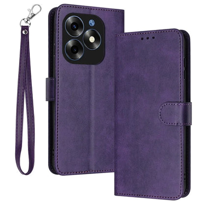 For itel A70 Case Leather Wallet Magnetic Clasp Flip Stand Mobile Phone Cover