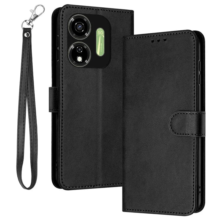 Case for itel P55 5G P661N Stand Wallet PU Leather Phone Cover with Strap
