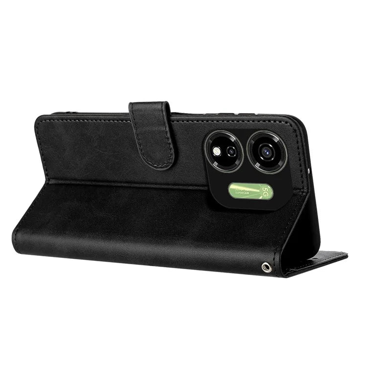 Case for itel P55 5G P661N Stand Wallet PU Leather Phone Cover with Strap