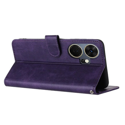 For itel P55+ Case Drop Protection Folding Stand Leather Phone Wallet Cover