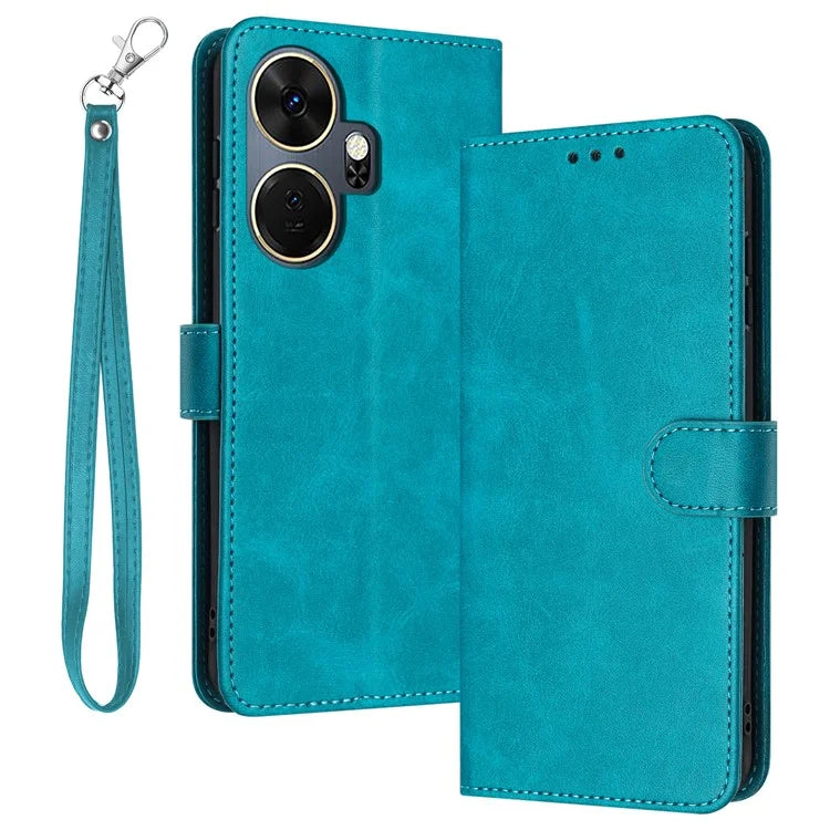 For itel P55+ Case Drop Protection Folding Stand Leather Phone Wallet Cover