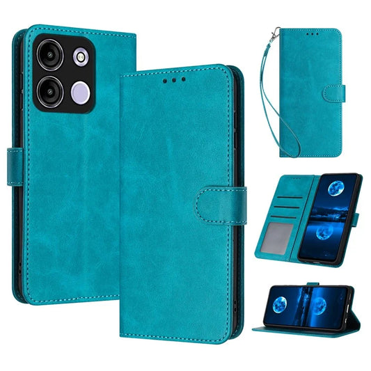 Stand Case for itel A60 / A60S PU Leather Wallet Phone Cover with Strap