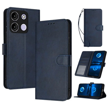 Stand Case for itel A60 / A60S PU Leather Wallet Phone Cover with Strap