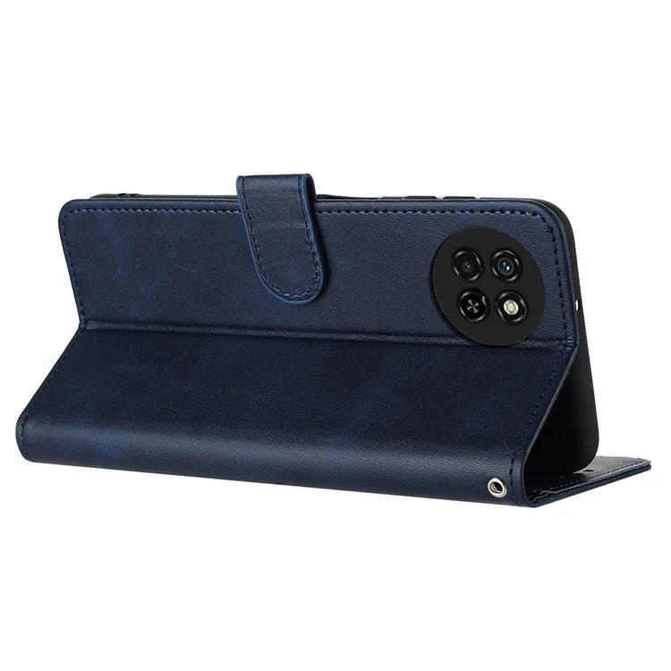 For itel S23 Full Protection Case Calf Texture PU Leather Stand Phone Cover