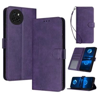For itel S23 Full Protection Case Calf Texture PU Leather Stand Phone Cover