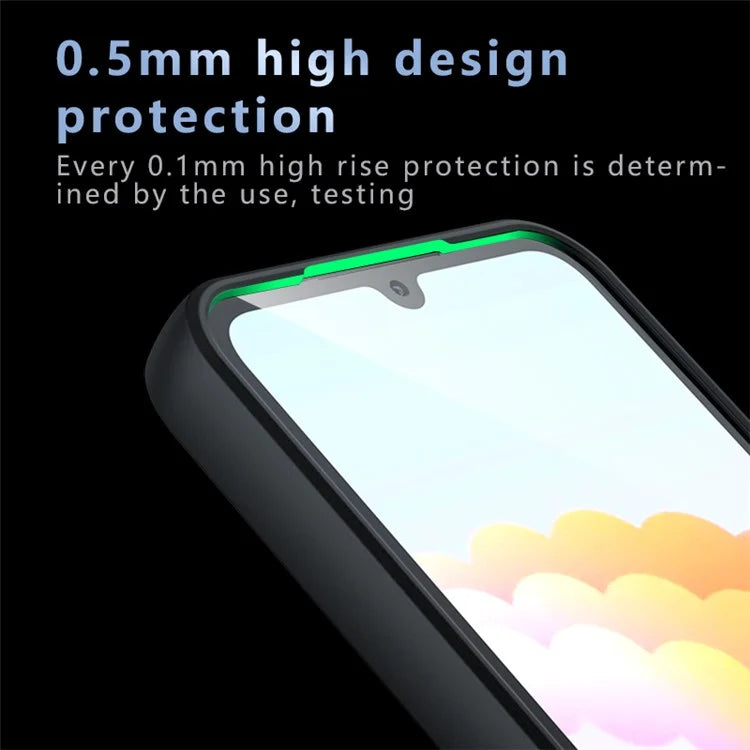 For Samsung Galaxy F15 5G Case Matte Anti-Fingerprint TPU+PC Phone Back Shell, Transparent Black