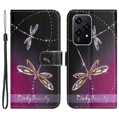 For Honor 200 Lite Case Cross Texture Leather Flip Pattern Phone Cover