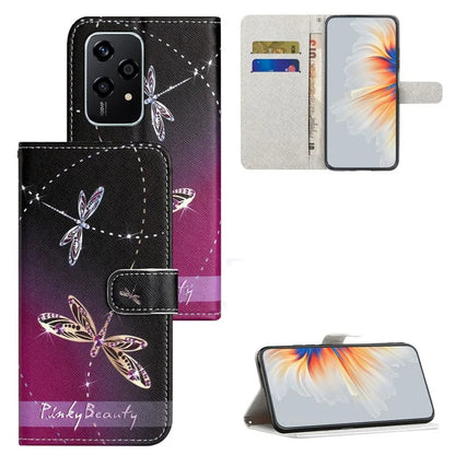 For Honor 200 Lite Case Cross Texture Leather Flip Pattern Phone Cover