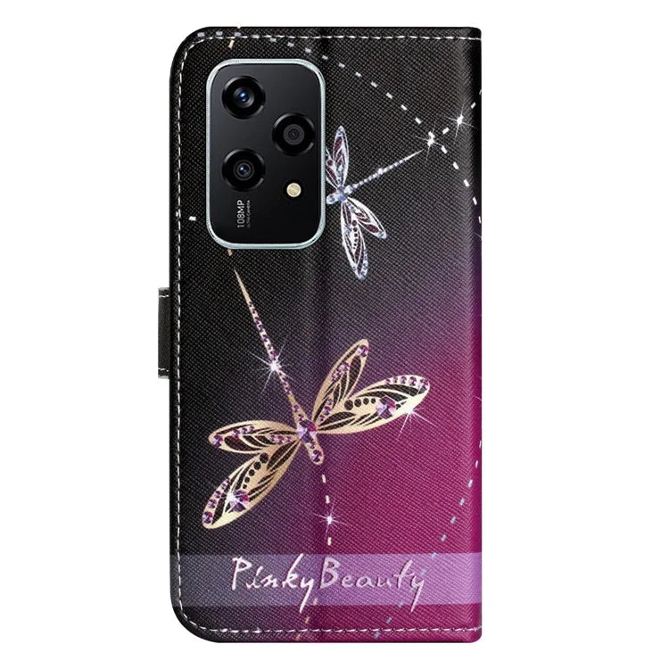 For Honor 200 Lite Case Cross Texture Leather Flip Pattern Phone Cover