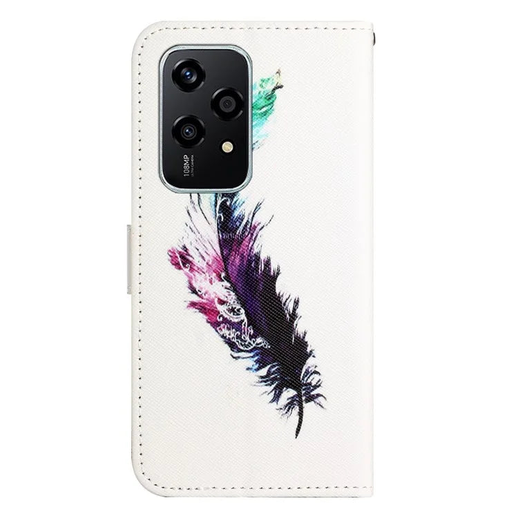 For Honor 200 Lite Case Cross Texture Leather Flip Pattern Phone Cover