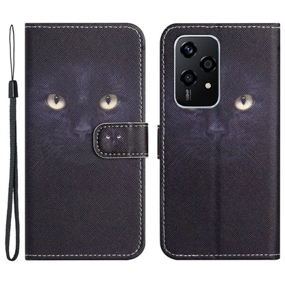 For Honor 200 Lite Case Cross Texture Leather Flip Pattern Phone Cover