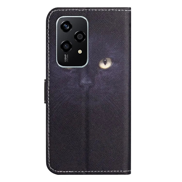 For Honor 200 Lite Case Cross Texture Leather Flip Pattern Phone Cover