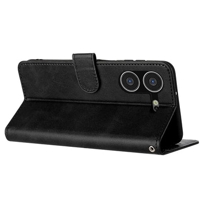 Stand Case for TECNO Pova 5 4G Anti-Scratch PU Leather Phone Cover with Strap
