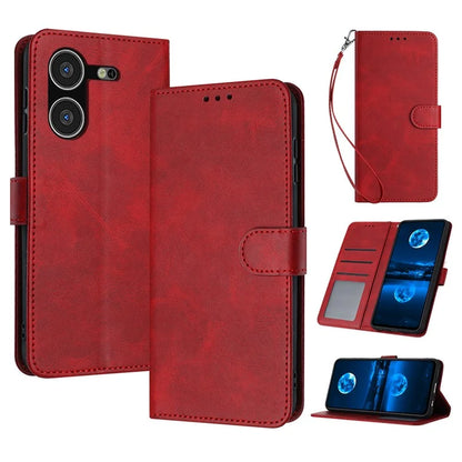 Stand Case for TECNO Pova 5 4G Anti-Scratch PU Leather Phone Cover with Strap