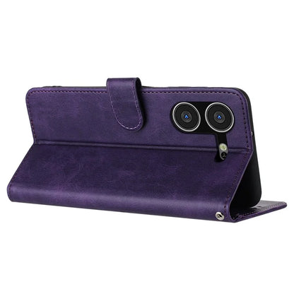 Stand Case for TECNO Pova 5 4G Anti-Scratch PU Leather Phone Cover with Strap