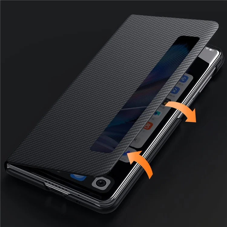 SULADA For vivo X Fold3 Pro Case View Window Leather+PC Back Cover with Wake / Sleep Function