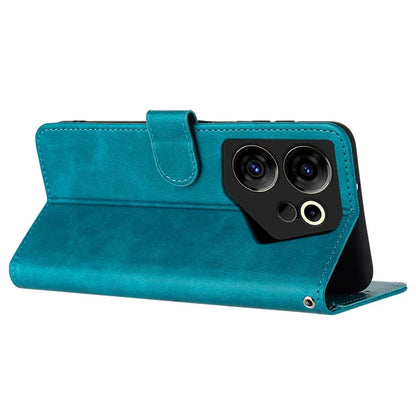 Case for TECNO Camon 20 Premier 5G Folding Stand PU Leather Phone Cover with Strap