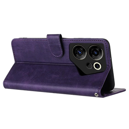 Case for TECNO Camon 20 Premier 5G Folding Stand PU Leather Phone Cover with Strap
