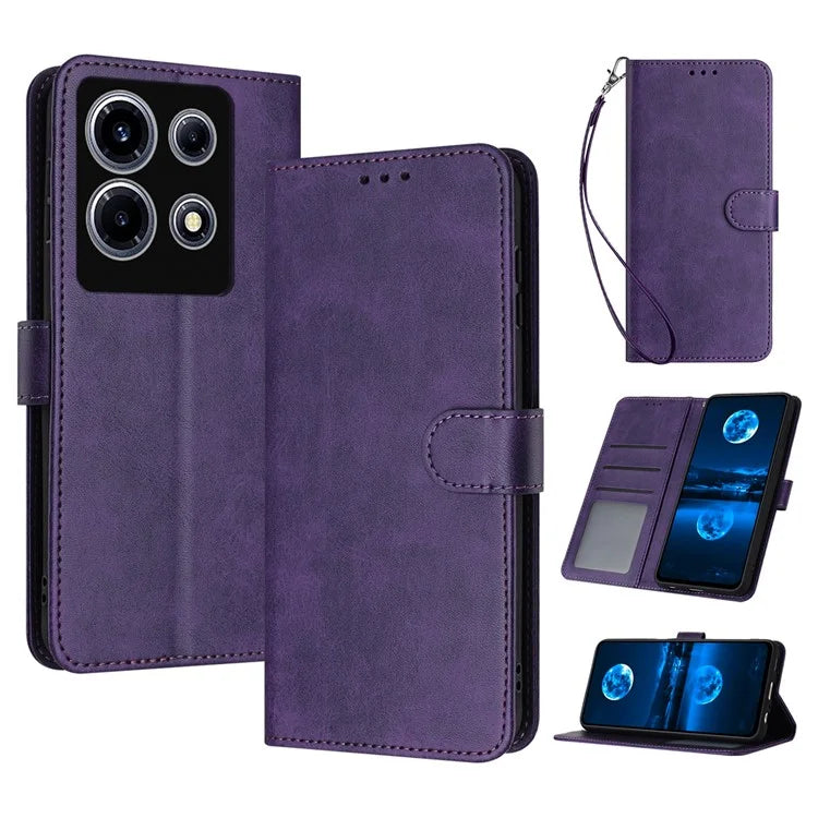 Case for Infinix Note 30 VIP 5G Wallet Shell PU Leather Phone Cover with Strap