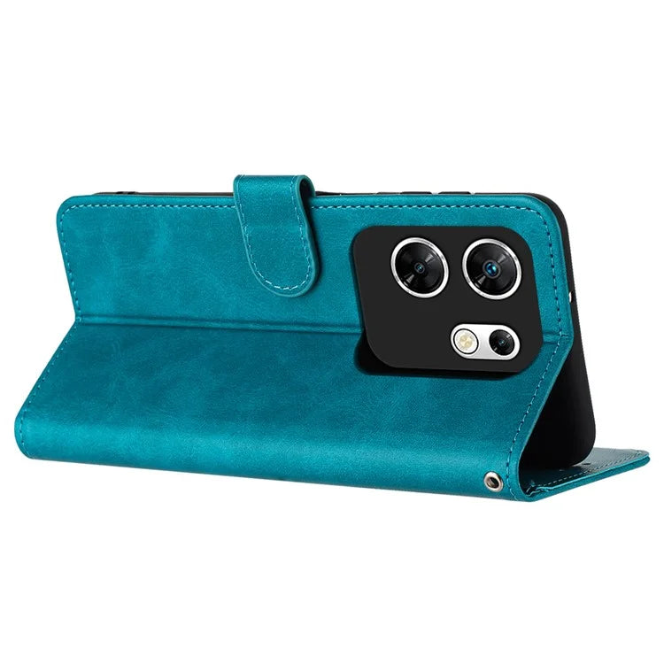 Case for Infinix Zero 30 4G Magnetic Clasp PU Leather Phone Cover with Strap