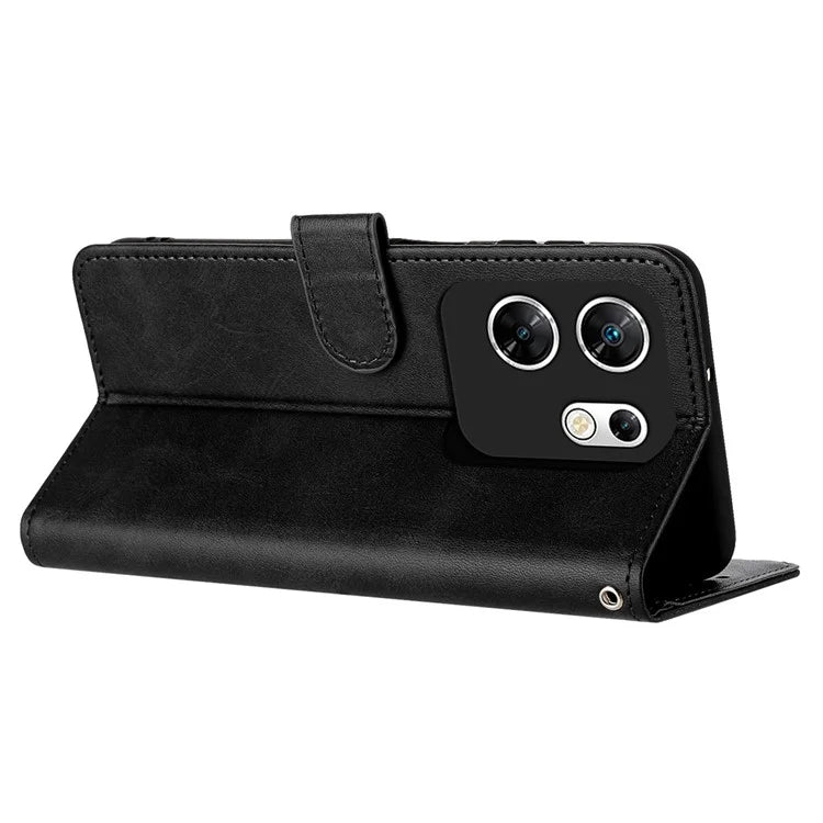 Case for Infinix Zero 30 4G Magnetic Clasp PU Leather Phone Cover with Strap