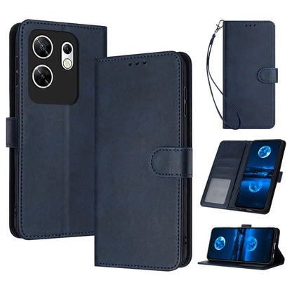 Case for Infinix Zero 30 4G Magnetic Clasp PU Leather Phone Cover with Strap
