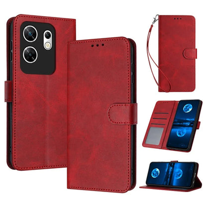 Case for Infinix Zero 30 4G Magnetic Clasp PU Leather Phone Cover with Strap