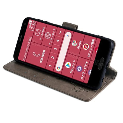 For Fujitsu Arrows F-52B Case Butterfly Flower Design Leather Phone Cover with 3 Card Holder