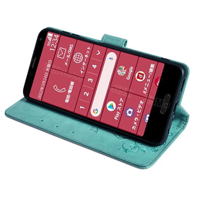 For Fujitsu Arrows F-52B Case Butterfly Flower Design Leather Phone Cover with 3 Card Holder