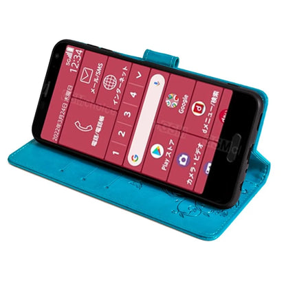 For Fujitsu Arrows F-52B Case Butterfly Flower Design Leather Phone Cover with 3 Card Holder