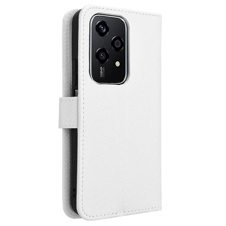 For Honor 200 Lite Case Wallet Diamond Texture PU Leather TPU Protective Shell Phone Cover