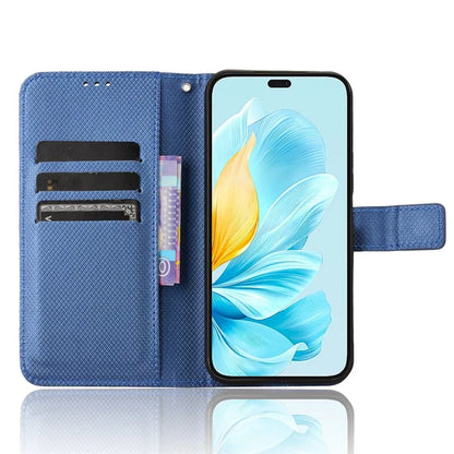 For Honor 200 Lite Case Wallet Diamond Texture PU Leather TPU Protective Shell Phone Cover