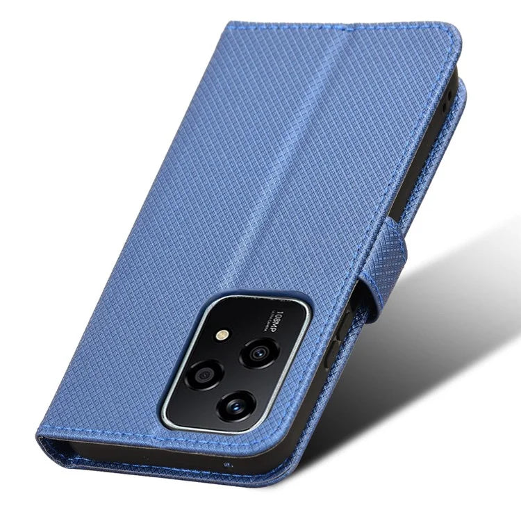For Honor 200 Lite Case Wallet Diamond Texture PU Leather TPU Protective Shell Phone Cover