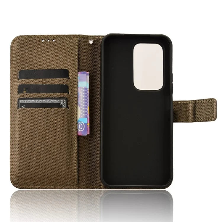 For Honor 200 Lite Case Wallet Diamond Texture PU Leather TPU Protective Shell Phone Cover