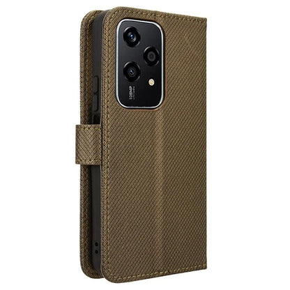 For Honor 200 Lite Case Wallet Diamond Texture PU Leather TPU Protective Shell Phone Cover