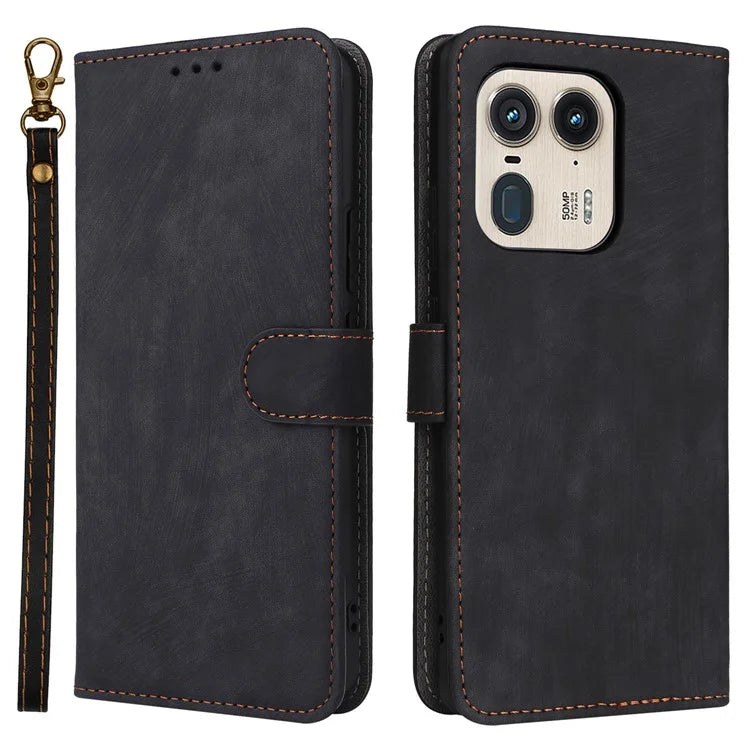 For Motorola Edge 50 Ultra 5G / Moto X50 Ultra 5G Phone Case Wallet PU Leather Flip Cover with RFID Blocking