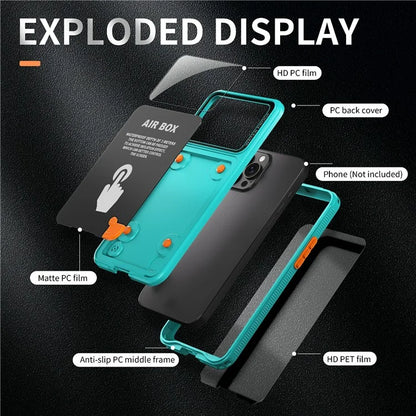 SHELLBOX Air Box Series For iPhone 15 Pro Max Waterproof Cover PC+TPU+PET Protective Phone Case