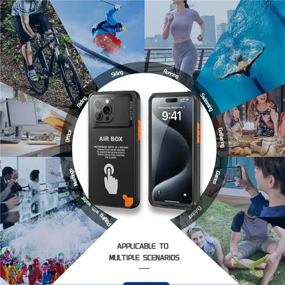 SHELLBOX Air Box Series For iPhone 15 Pro Max Waterproof Cover PC+TPU+PET Protective Phone Case