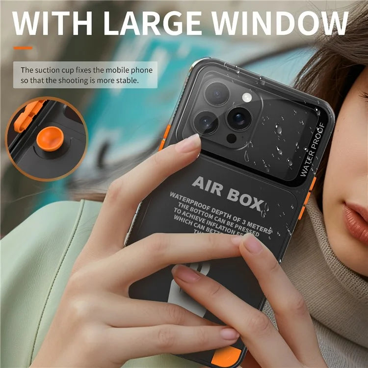 SHELLBOX Air Box Series For iPhone 15 Pro Max Waterproof Cover PC+TPU+PET Protective Phone Case