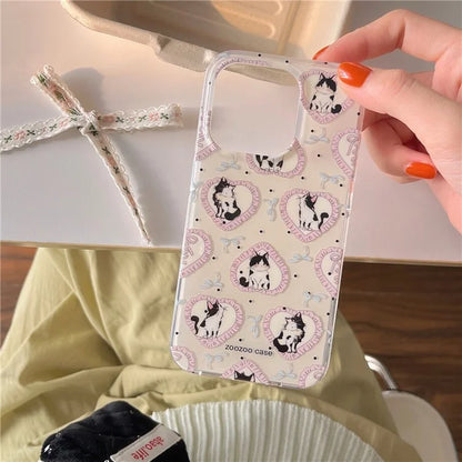 For iPhone 13 Pro Case Cartoon Cat IMD TPU Mobile Phone Cover