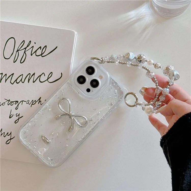 For iPhone 15 Pro Max Case 3D Personalized Pattern PC+TPU Phone Cover with Hand Strap